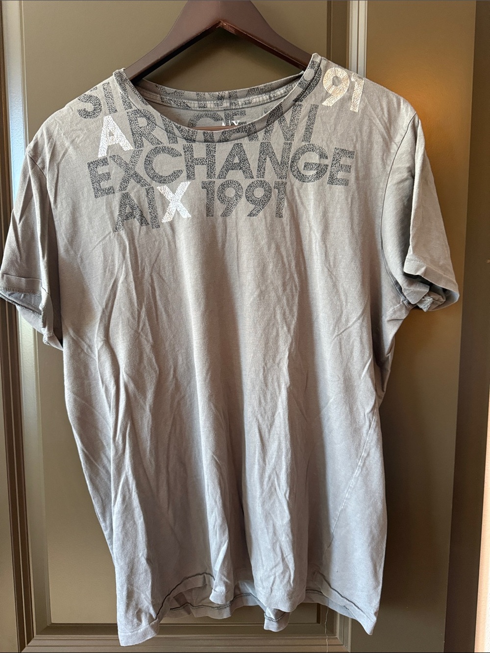 Armani Exchange Gray Graphic A|X 1991 Short Sleeve Tee